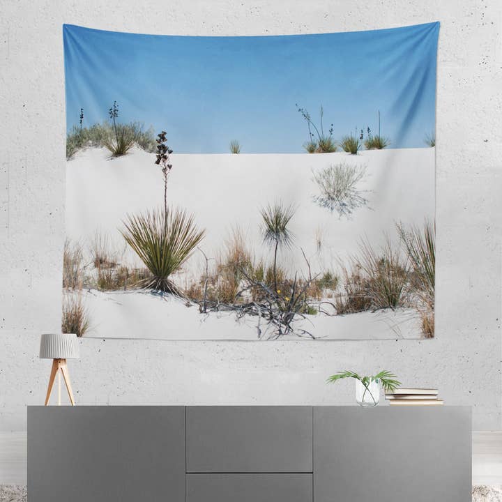 White Sands New Mexico Wall Tapestry, Southwest Decor for wholesale by lostkatphoto
