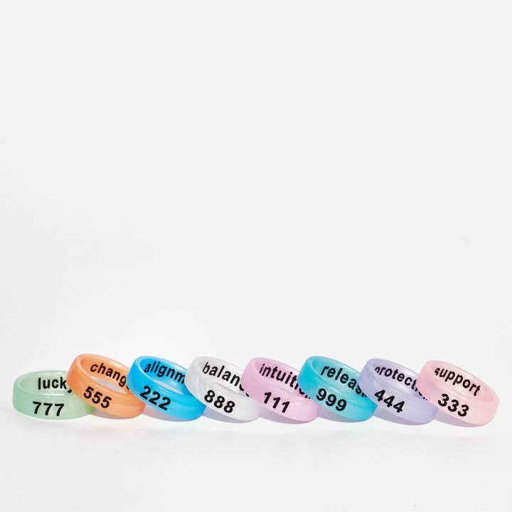 Flip Rings - Wholesale Band/Stacked Ring - Flip Reversible Angel Numbers Collection2