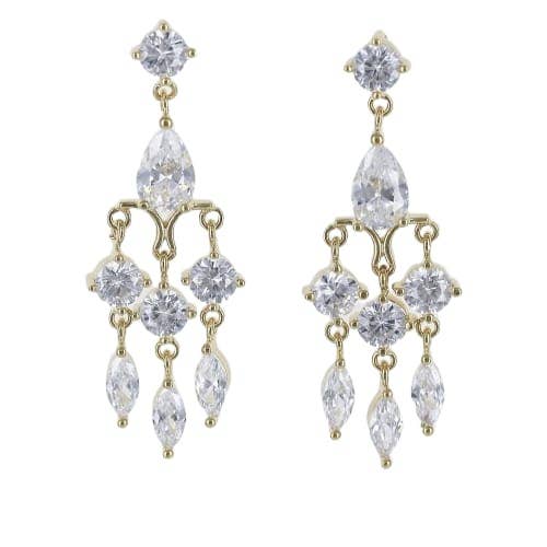 Drop zirconias fest øreringe for engroshandel hos Morana