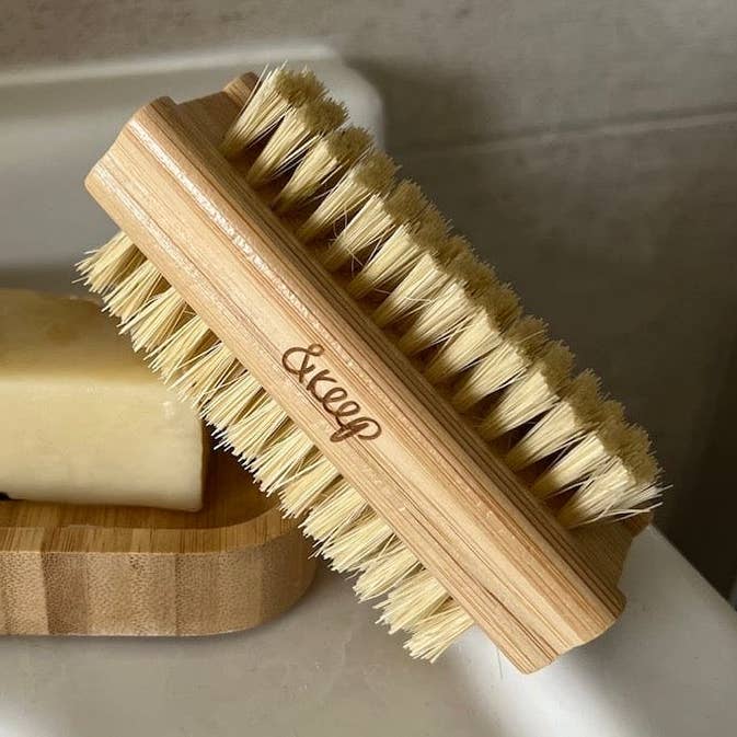 Bamboo & Sisal Nail Brush Plant Fibre Bristles &Keep for wholesale by &Keep