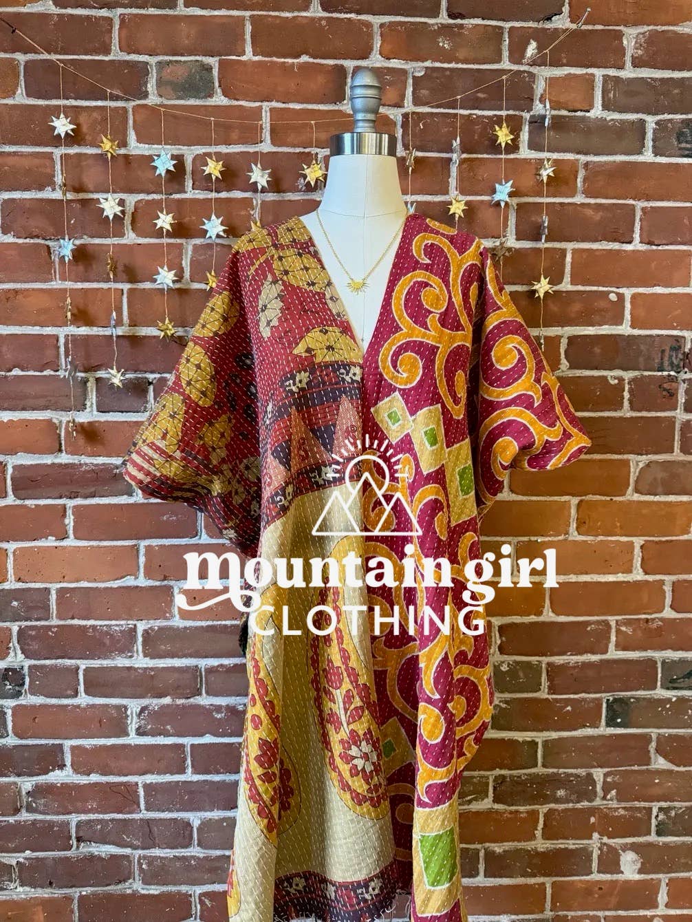 Mountain Girl Clothing - Wholesale Tunic - Women's - Reversible Long Kantha Tunic - One of A Kind
