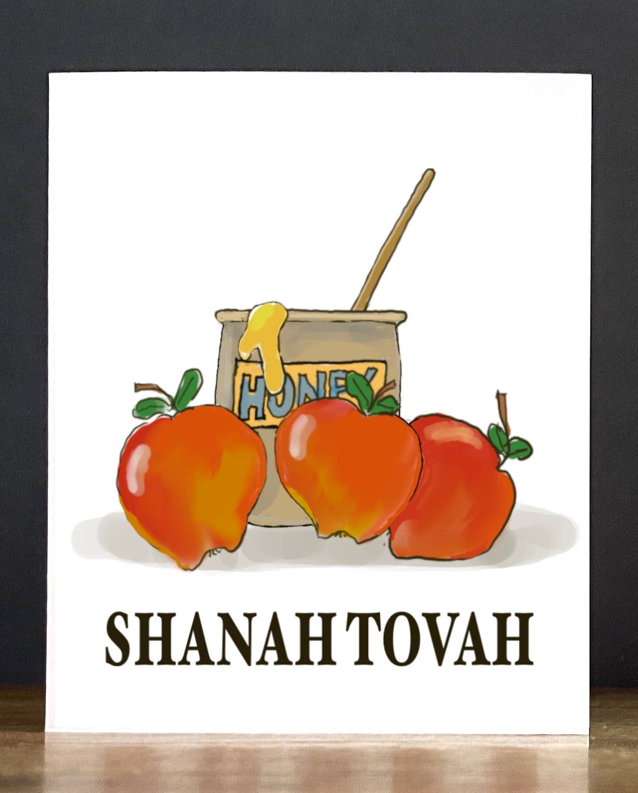 Cards by Charlot - Venta al por mayor Tarjeta de Rosh Hashanah - Rosh Hashaná: manzanas y miel (2023)2