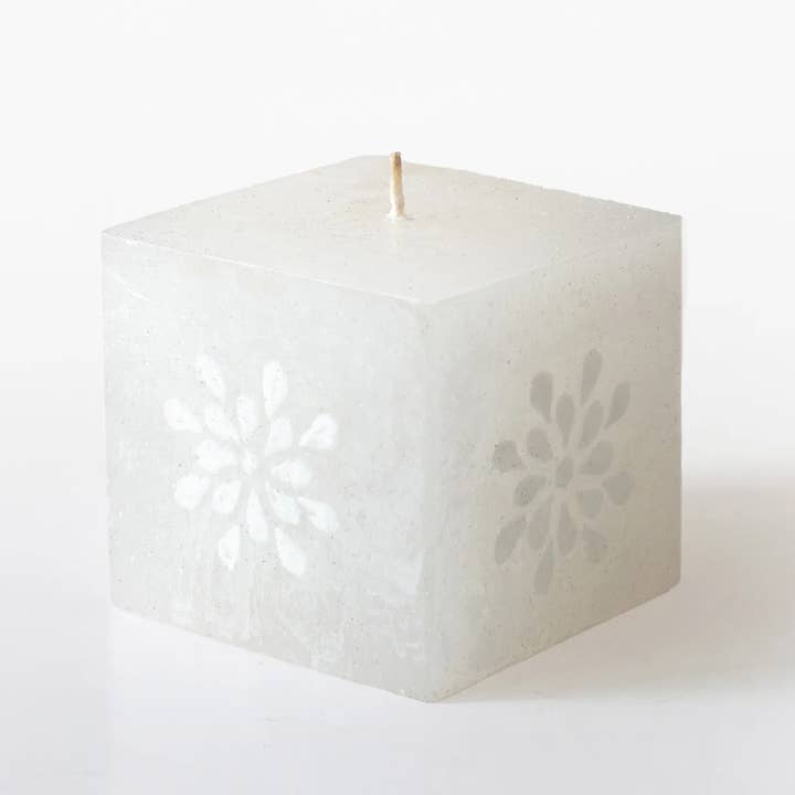 Thumbprint Artifacts - Wholesale Tapered Candle/Candlestick - White on White Candle5