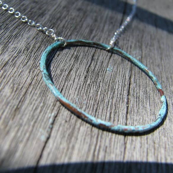 Sela+Sage - Wholesale Pendant/Charm Necklace - Copper Patina / Verdigris Necklace