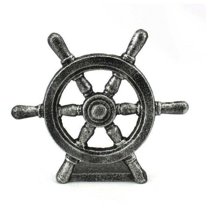 Antikke sølv støbejern skib hjul dør prop 9" for engroshandel hos Hampton Ironworks