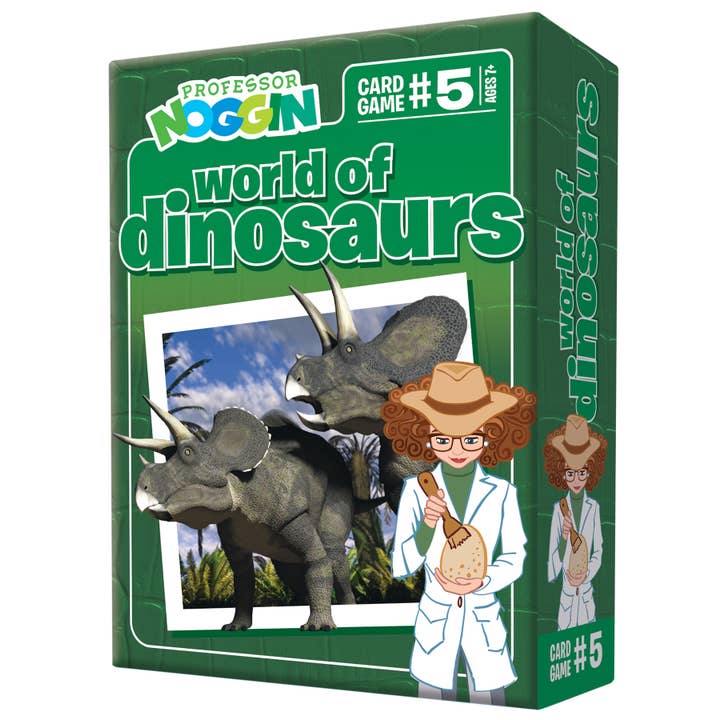 Outset Games and Cobble Hill Puzzles - Wholesale Card Game - Prof. Noggin World of Dinosaurs Card Game
