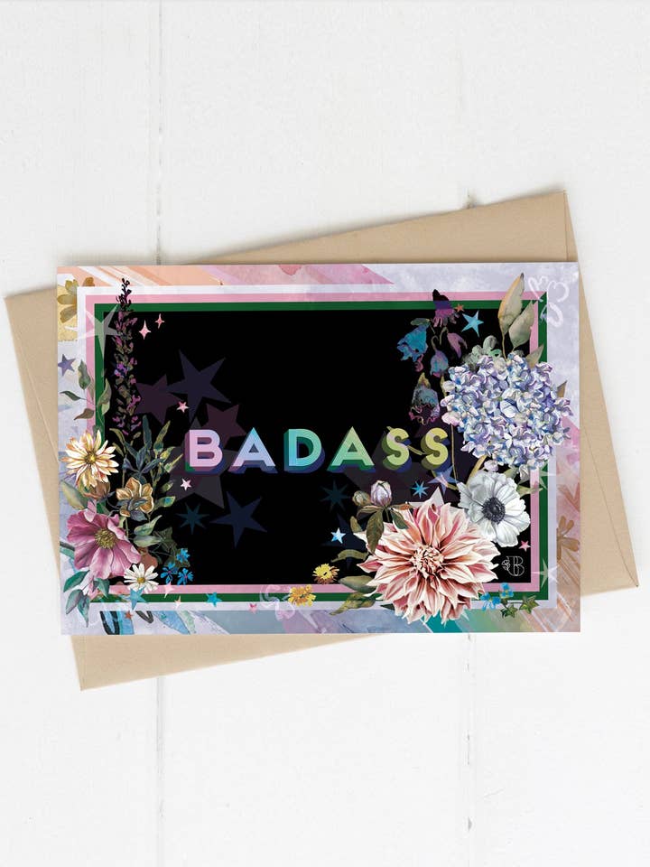 Badass Grußkarte für den Großhandel von Bear and Bloom