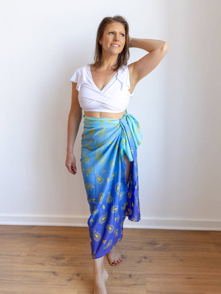 Peacock Henna Women's Swim Cover for wholesale by Ary + Maan