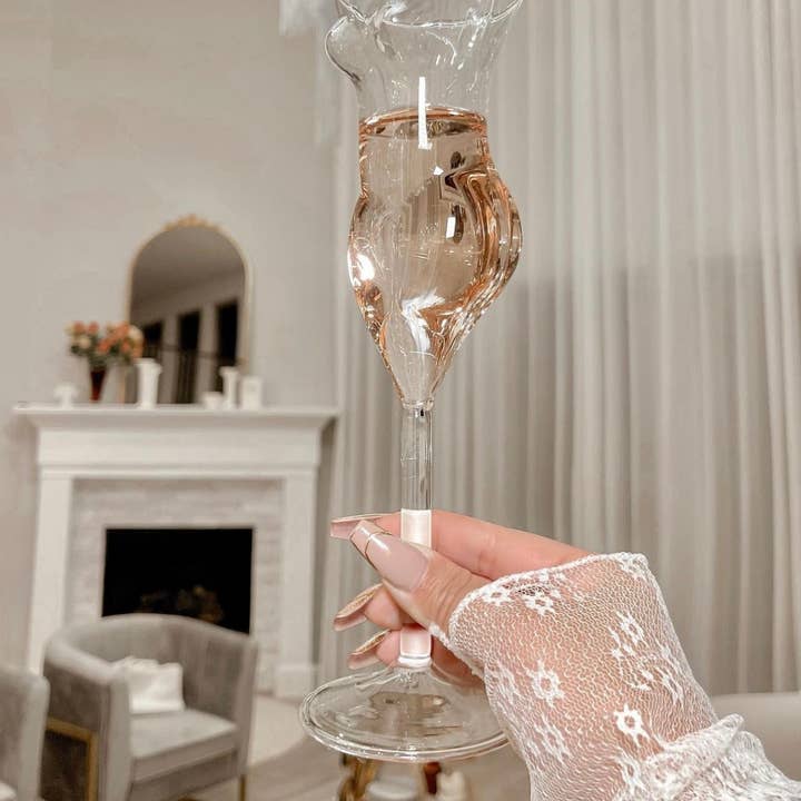 Collections By Vivi - Wholesale Champagne Flute - Body Champagne Glass – Artistic Female Figure Crystal Glass0