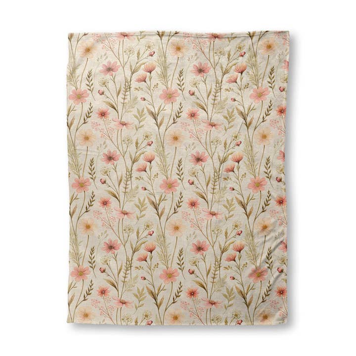 Vintage Pressed Florals 8 - Super Plush Blanket 60x80 for wholesale by FabricSmiths