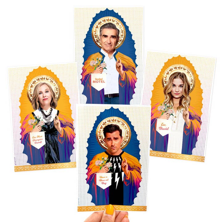 Alexis, David, Moira, Johnny Prayer Candle Vinyl Sticker for wholesale by Five15 Creative