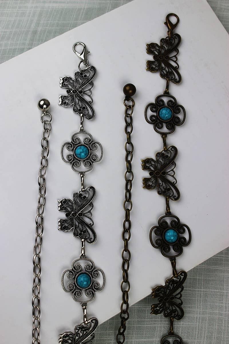 Leto Accessories - Wholesale Belt - Women's - Western Butterfly Chain Belt – Vintage Boho Waist Accessory9