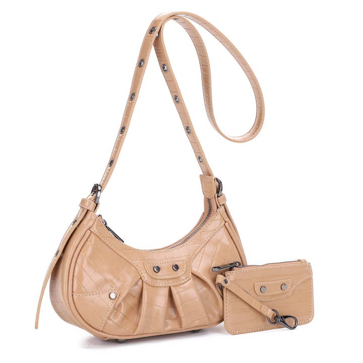 HL20661 Gotisk Retro Motorcykel Nittet Crossbody Sæt for engroshandel hos Isabelle Handbags