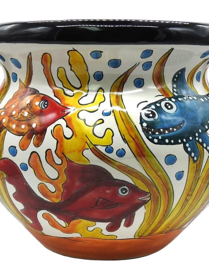 MICHOACANA PLANTER FUNKY FISH for wholesale by Pottery Express