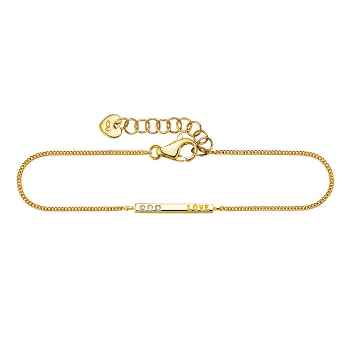 Bracelet Love en argent sterling 925 avec zircone pour la vente par caï