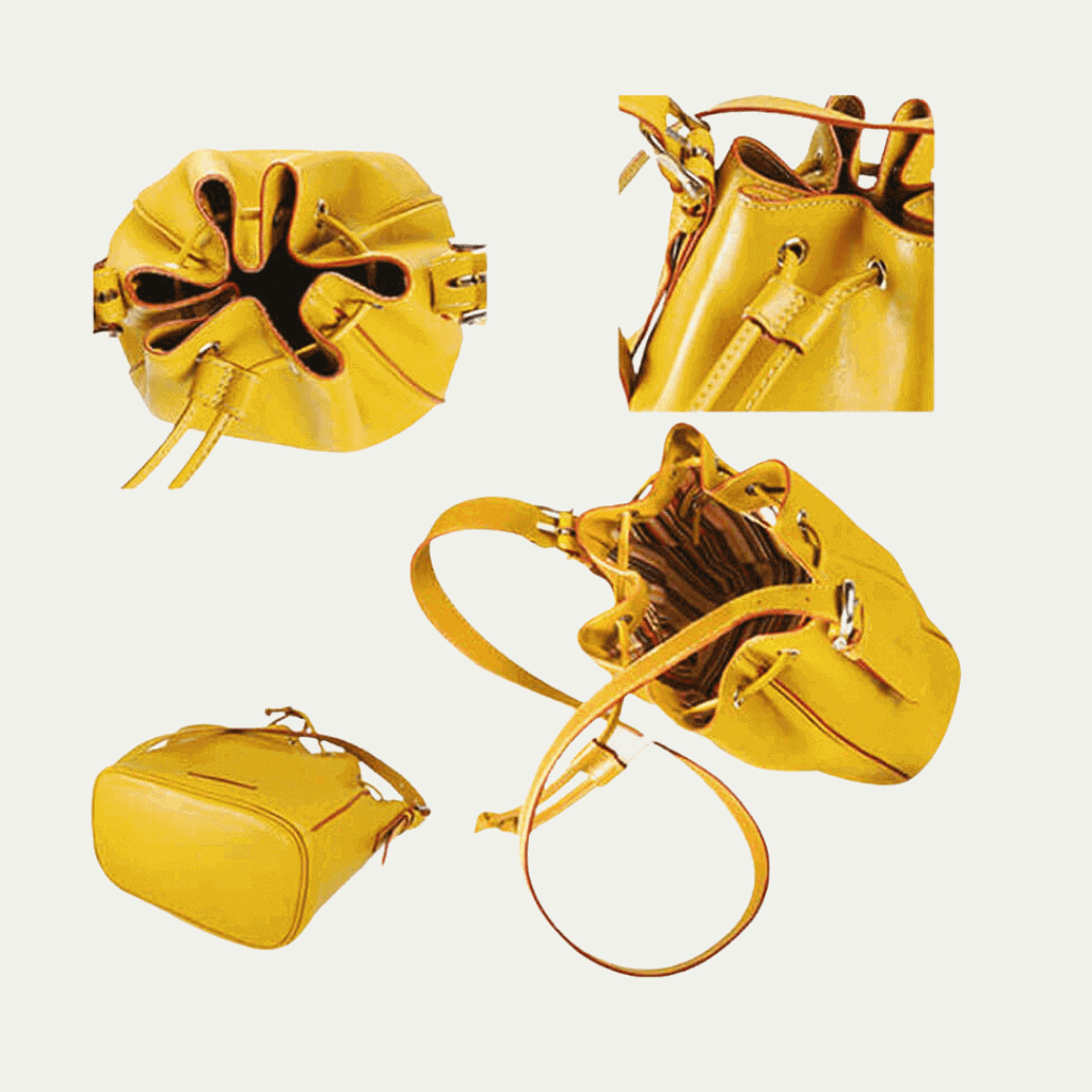 EKOneu - Wholesale Crossbody Bag - Women's - Febe Genuine Leather Drawstring Purse (6 Colors)3