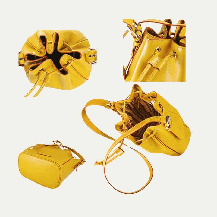 EKOneu - Wholesale Crossbody Bag - Women's - Febe Genuine Leather Drawstring Purse (6 Colors)3