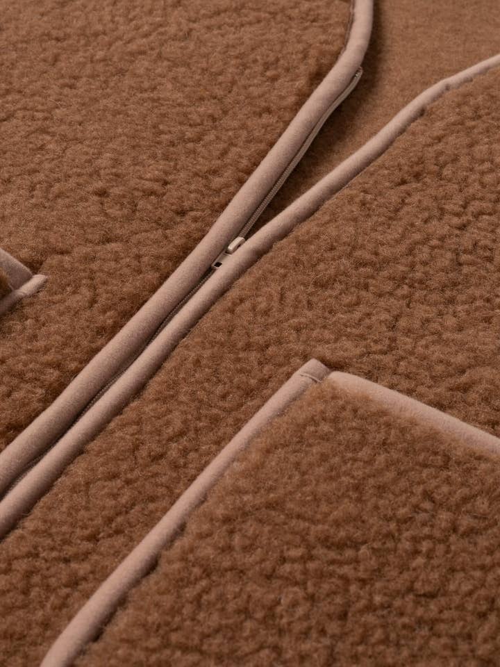 Schaapmaatje - Wholesale Outerwear Vest - Kids - Dark brown bodywarmer with zipper3