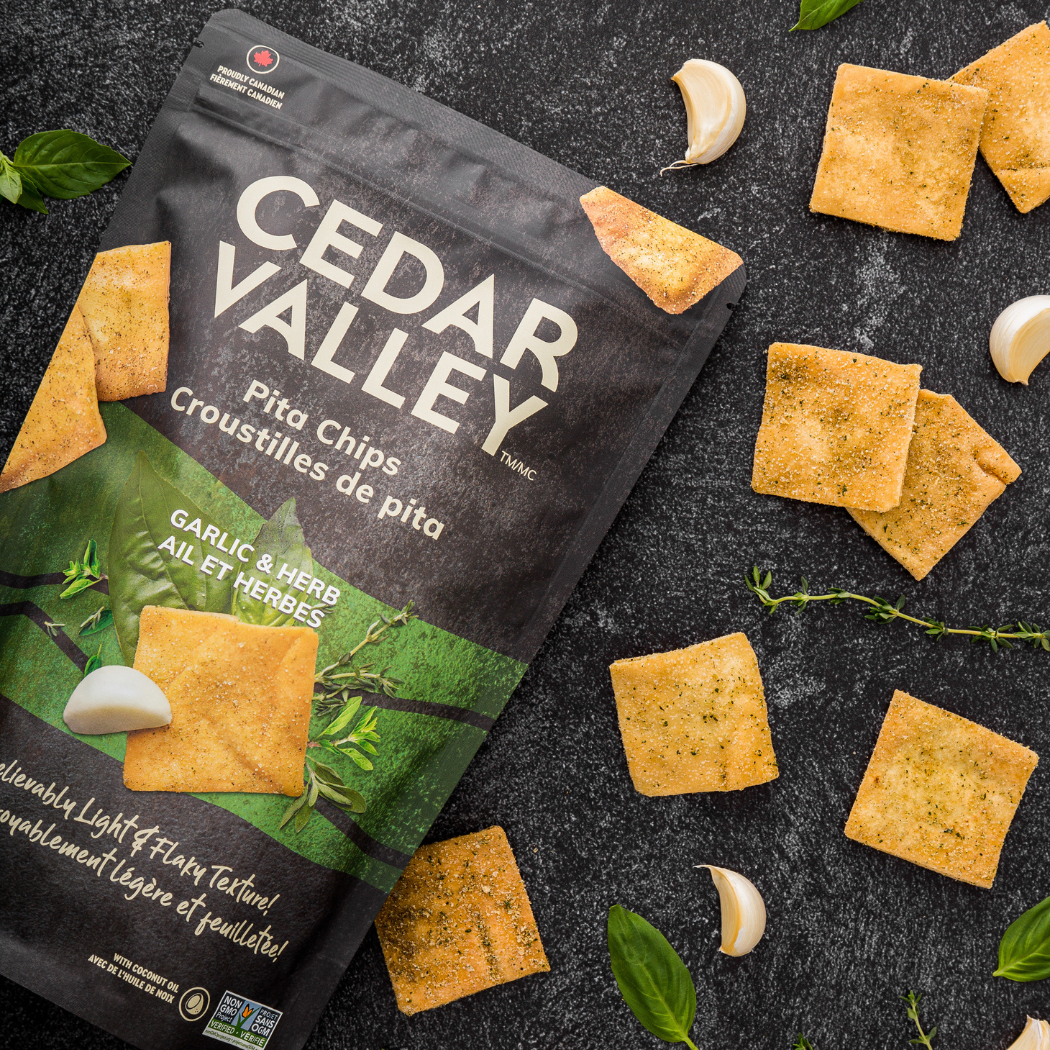Cedar Valley - Vente Chips - Croustilles pita à l'ail et aux herbes2