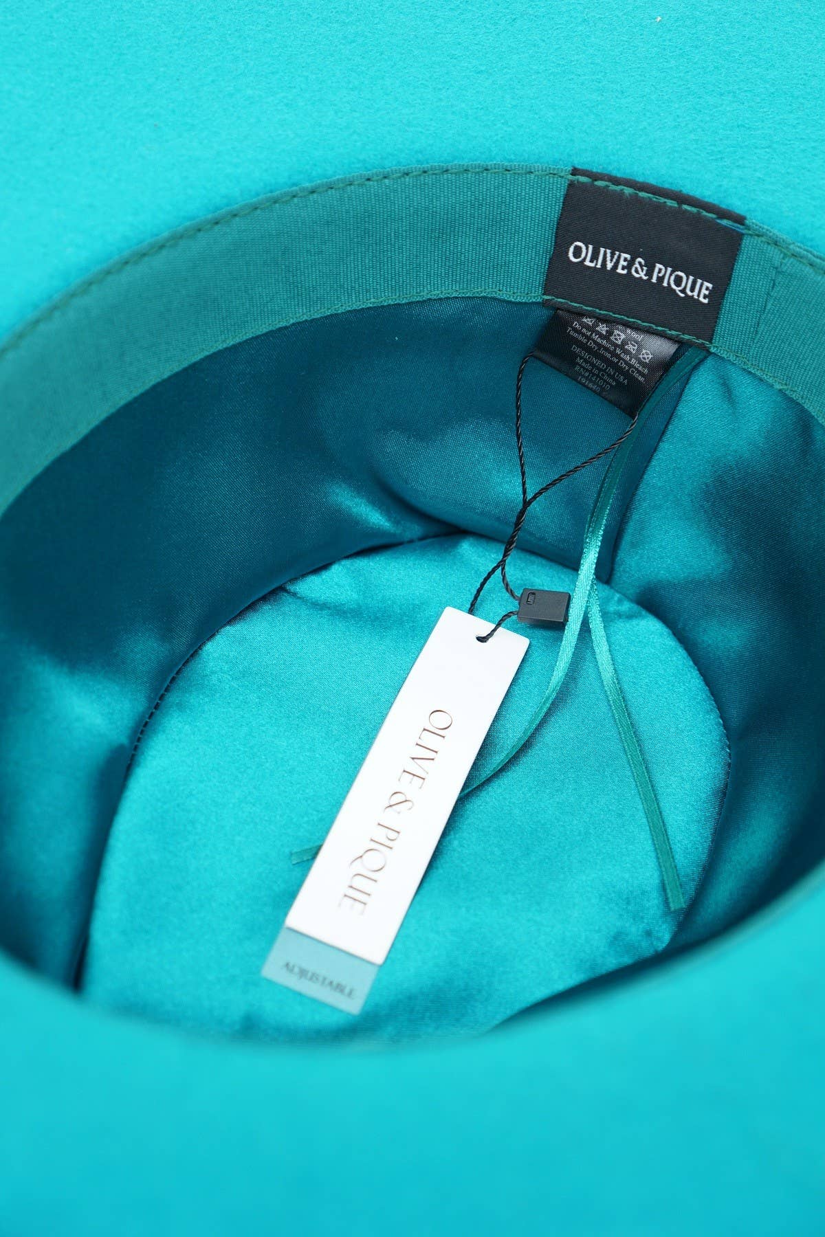 Olive & Pique - Wholesale Fedora - Women's - Banded 100% Wool Felt Pencil Brim Rancher Hat, Teal2