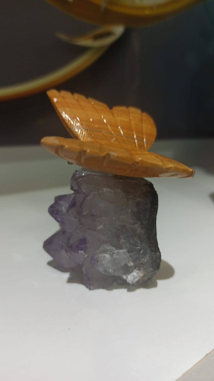 Luz das Pedras Naturais - Wholesale Spiritual Stone/Crystal - Amethyst Drusa Stone with Butterfly1
