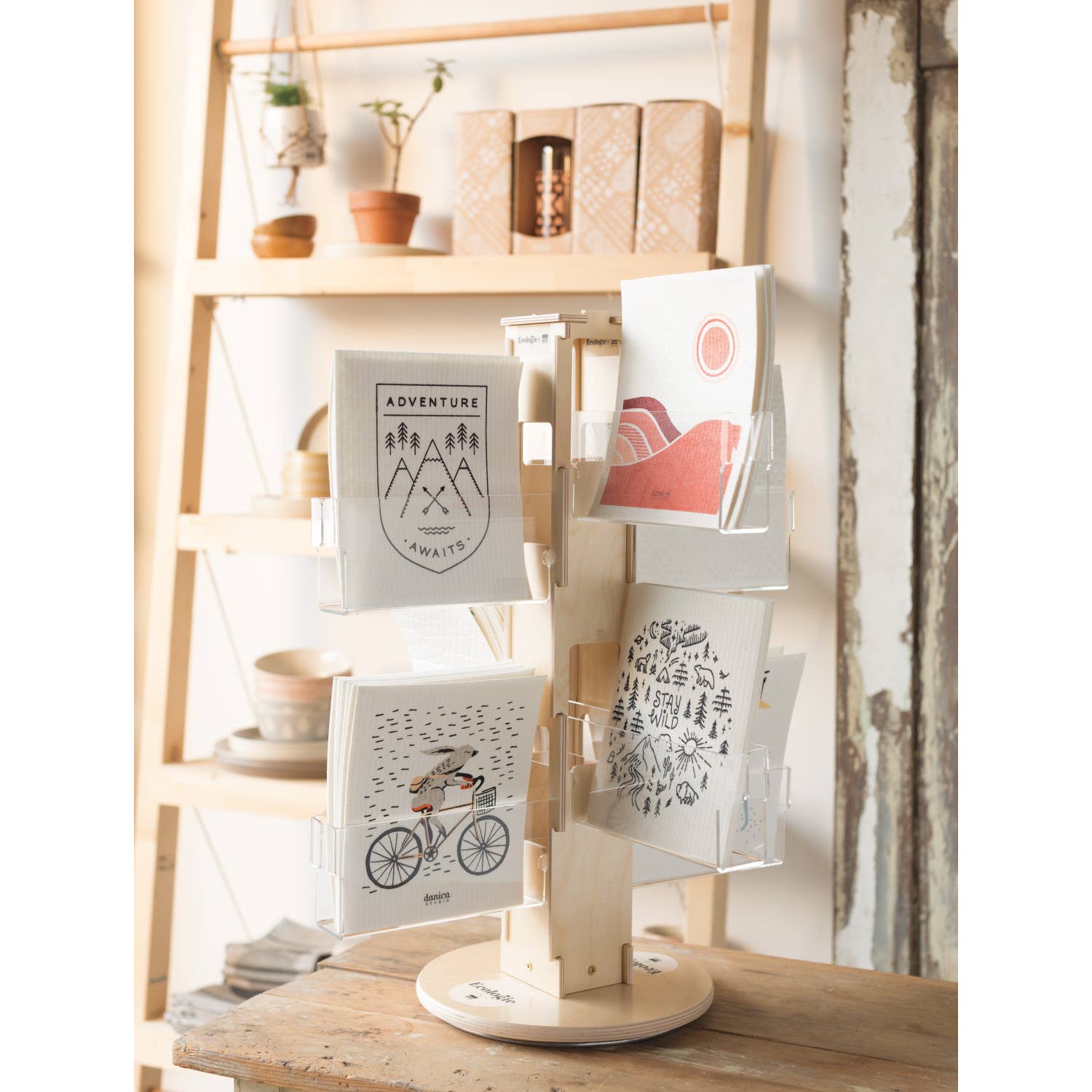 Ecologie - Wholesale Dishcloth - Swedish Dishcloth Counter Display DISHCLOTHS SOLD SEPARATELY4