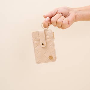 Faux Leather Card/Coin Key Chain Wallet
