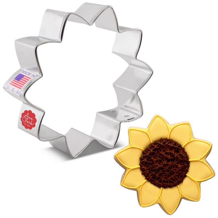 Sunflower Cookie Cutter. (Bag of 1 Dozen) for wholesale by Ann Clark