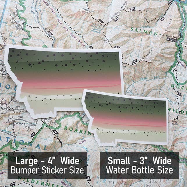 Sentinel Supply - Wholesale Sticker - Rainbow Trout Montana Fishing Sticker - Fly Fishing Decal