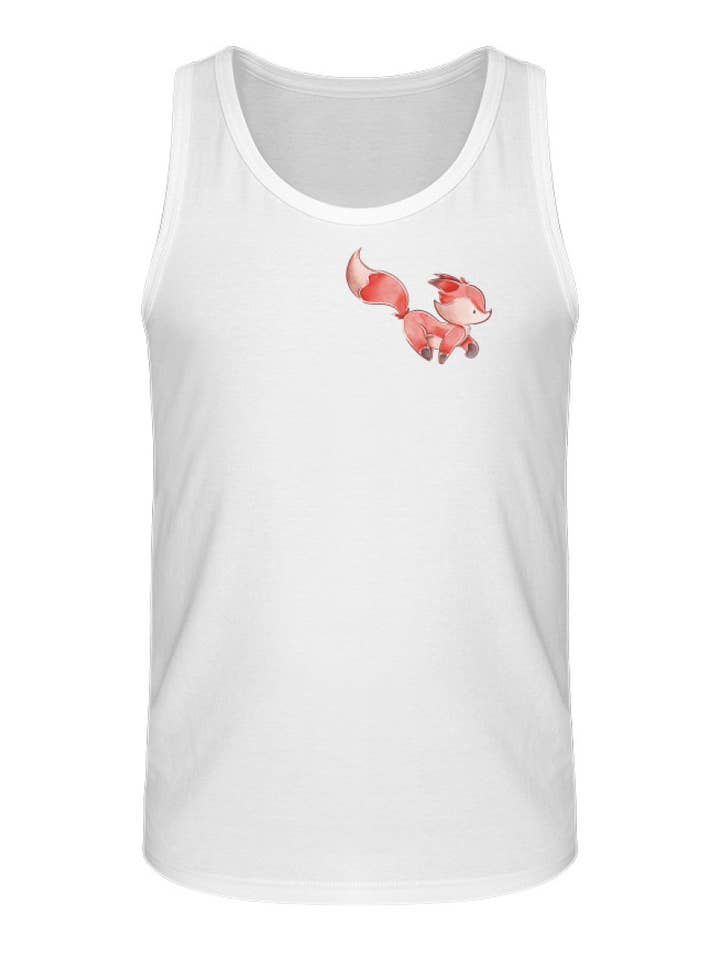 Little Cute Fox Men's Premium Organic Tank Top for wholesale by Uwaldu
