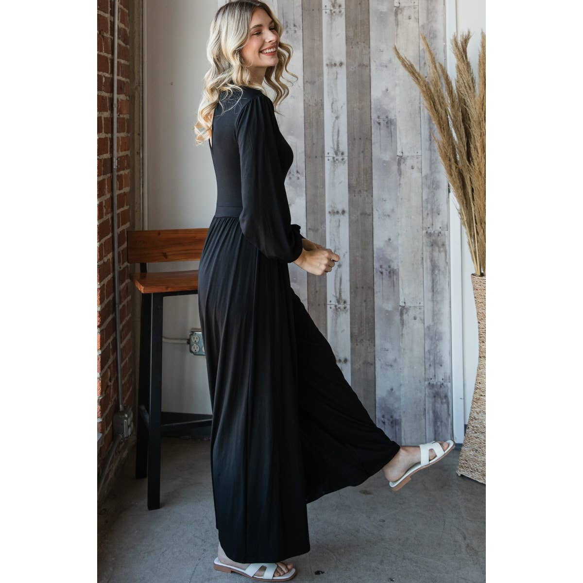 Veveret - Vente Combinaison – femme - P70590 - Combinaison à col montant et jambes larges12