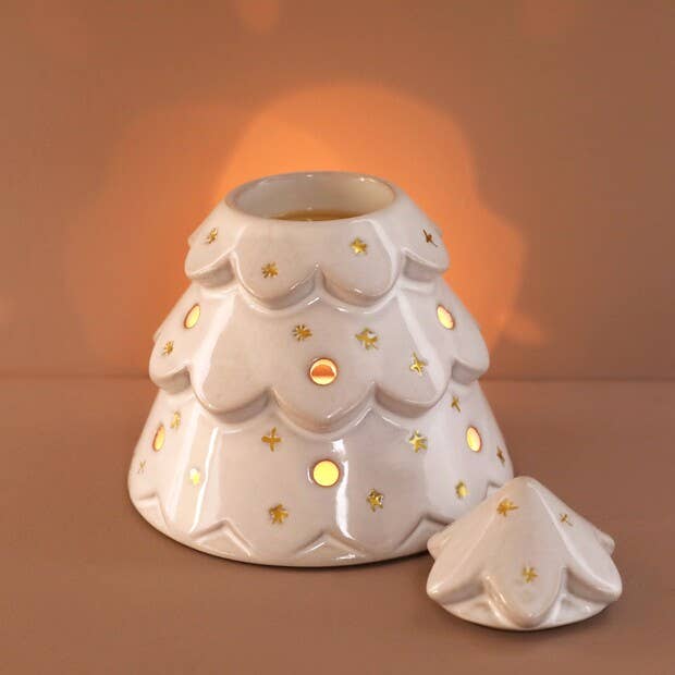 Lisa Angel - Wholesale Wax Warmer - Ceramic Christmas Tree Wax Burner -Not available to EU