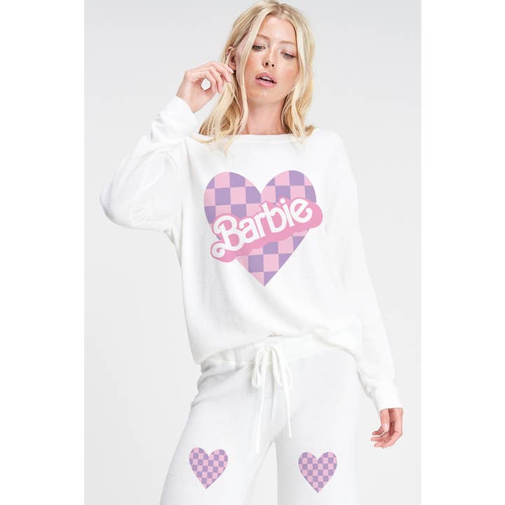 Soft-Loungewear-Set mit Barbie-Herzmuster für den Großhandel von Phil Love