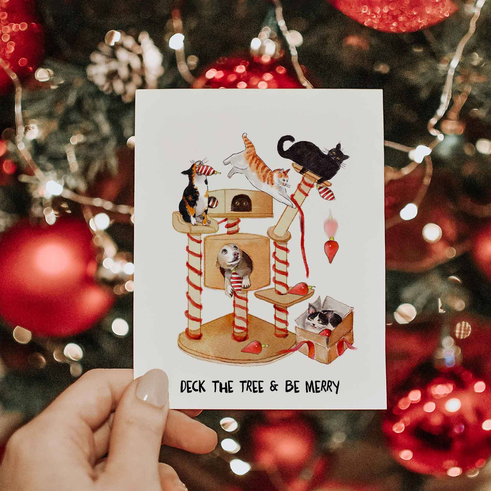 Liyana Studio – wholesale Christmas card – Deck The Tree - Funny Christmas Card2