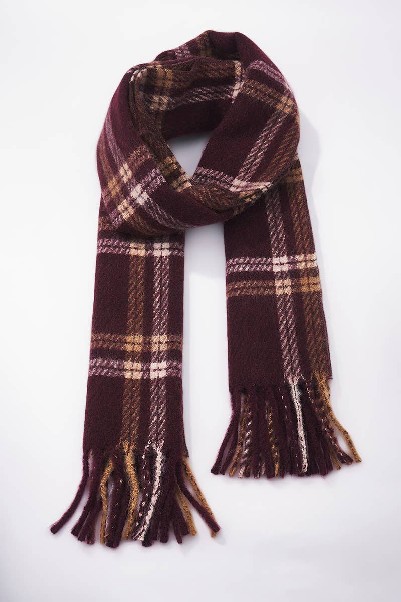 BYREN | ÉLINE L'ATELIER - Wholesale Scarf - Women's - Checked wool scarf FL201DF6