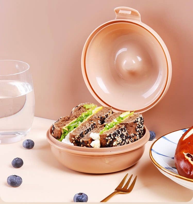 Q&C Distribution – Großhandel Lunchbox/-tasche – Lunch- und Snackbox in Bagelform (mehrere Farben)7