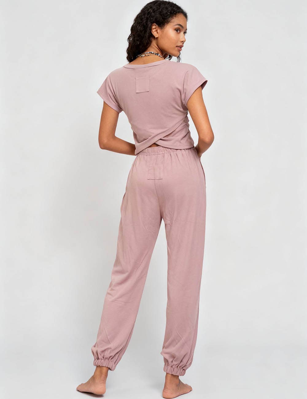 Sweetkama - Wholesale Lounge Set - Women's - Ladies Solid Color Crop Top and Pants Set SKST37945