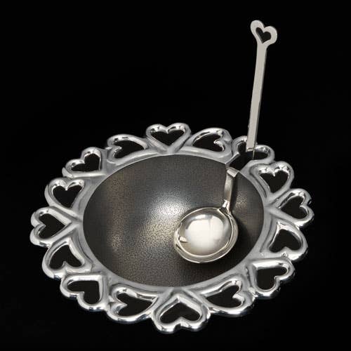Heart to Heart Benzy Bowl with Spoon for wholesale by Inspired Generations
