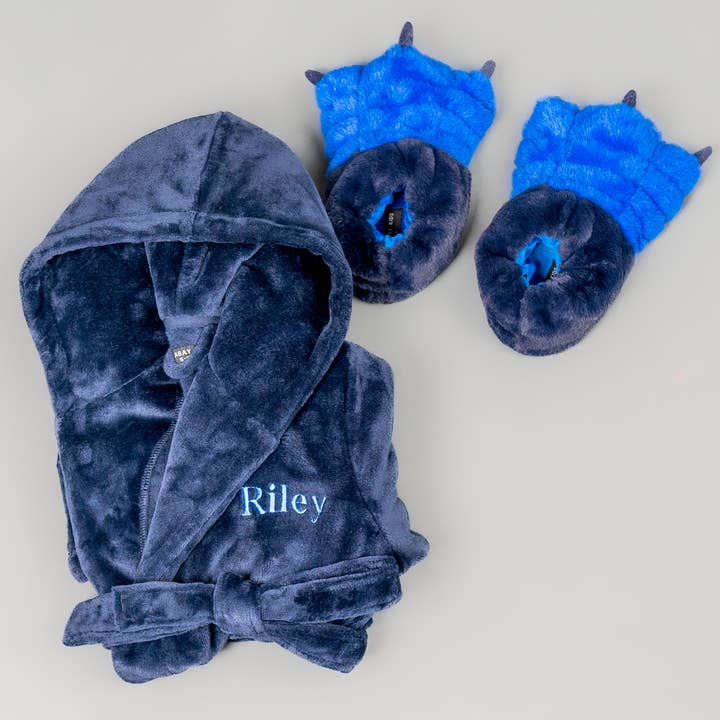 Lulabay Boys Personlig morgonrock med huva och monster för wholesale av Lulabay