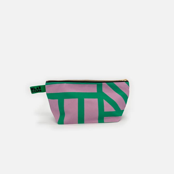 Irregular Sleep Pattern – wholesale Toiletry bag – women's – Organic Cotton Washbag in Wasabi2