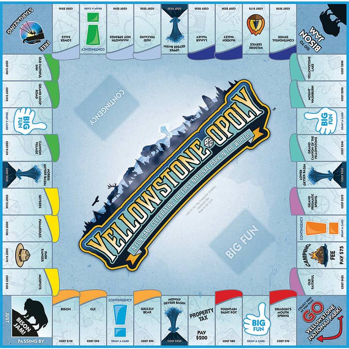 Outset Games and Cobble Hill Puzzles - Wholesale Board Game - Yellowstone-Opoly Board Game