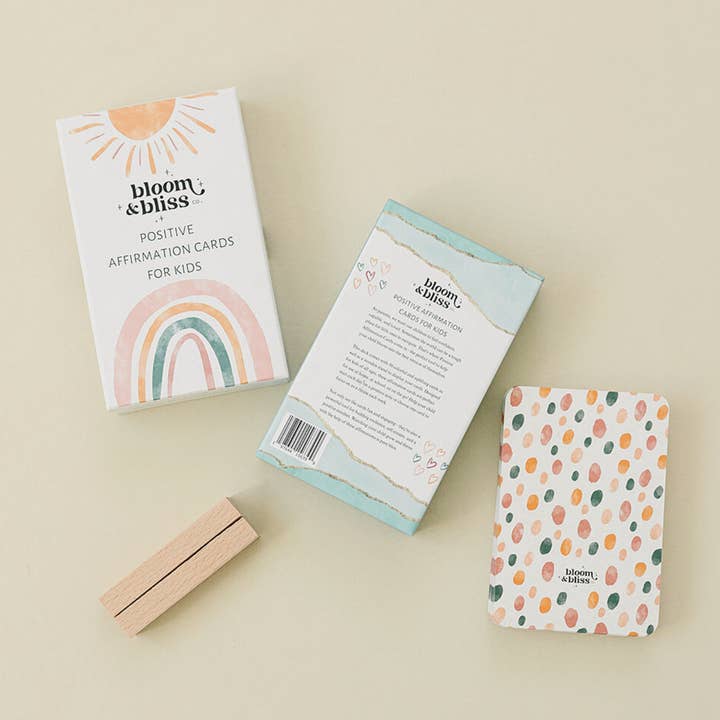 Positive Affirmationskarten für Kinder für den Großhandel von Bloom & Bliss Co.