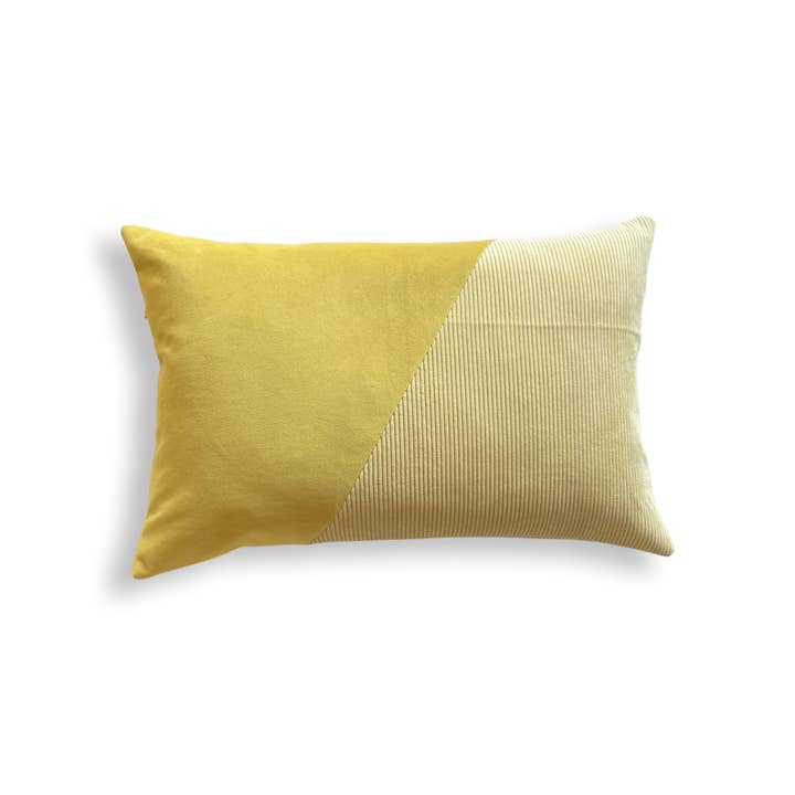 Højer - housse jaune en velours et velours côtelé pour la vente par IDcreAtions