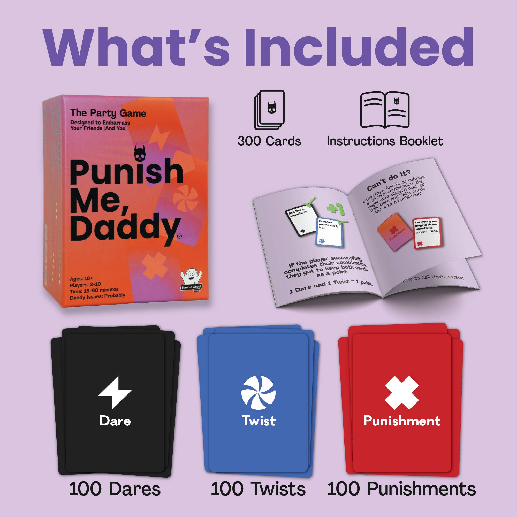 Zombie Ghost Games - Wholesale Card Game - Punish Me, Daddy Party Game with Over 1,000,000 Combinations4