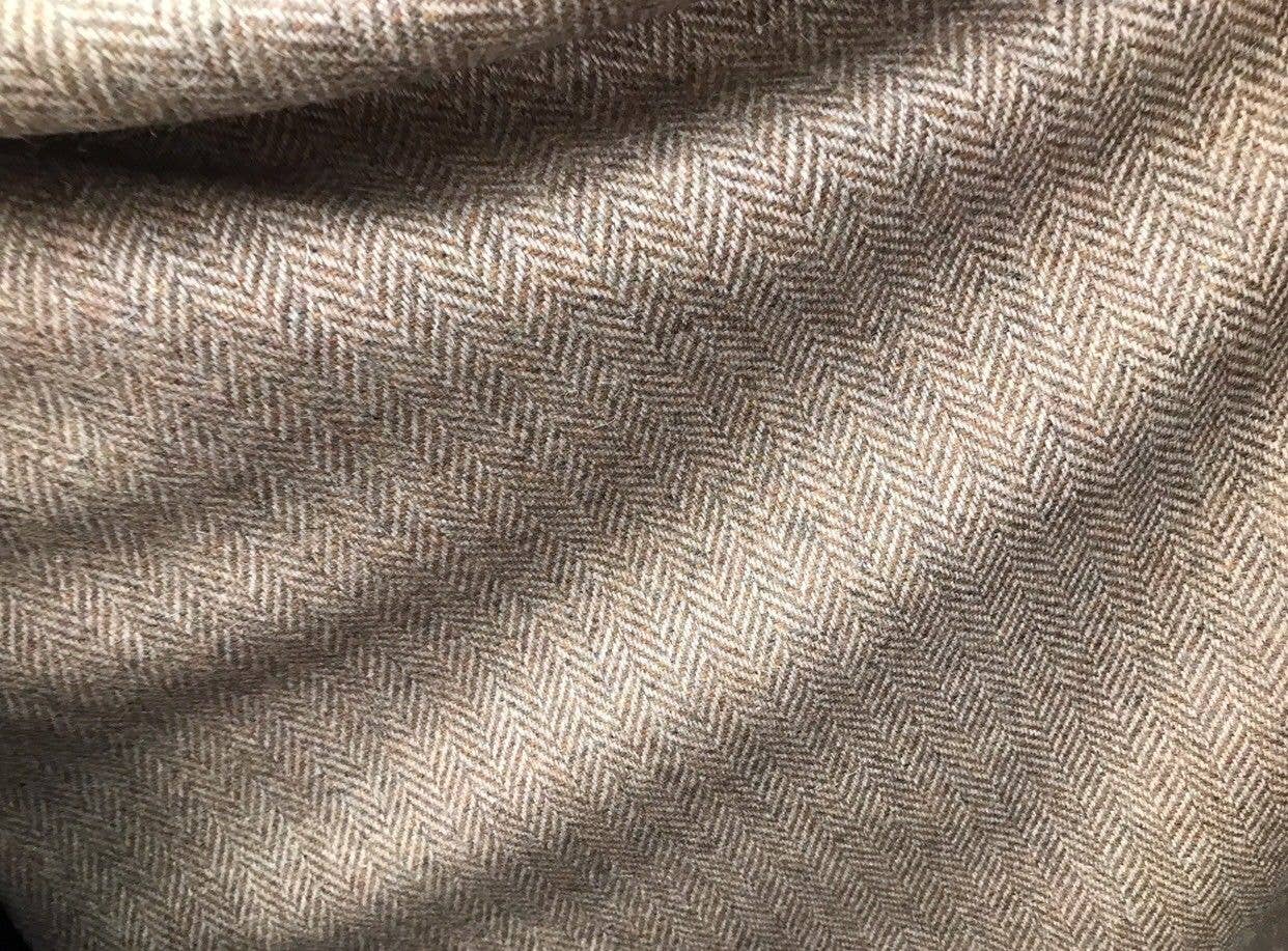 Fancy Styles Fabric - Wholesale Fabric - Designer 100% Wool Brown Beige Herringbone Woven Coat Fabric- 58” Wide6