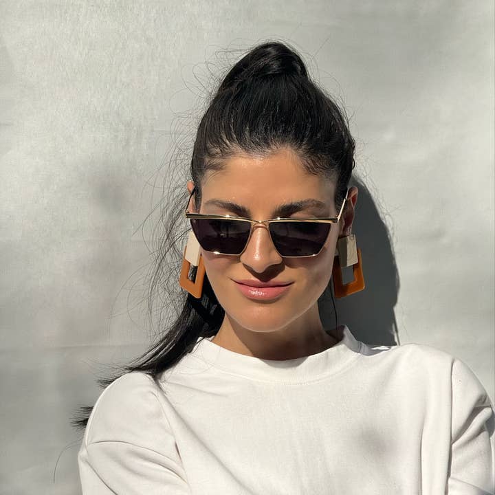 Christina Christi - Wholesale Clip-on earrings - Colorful Square Earrings, Clip On Earrings Women, Geometric8