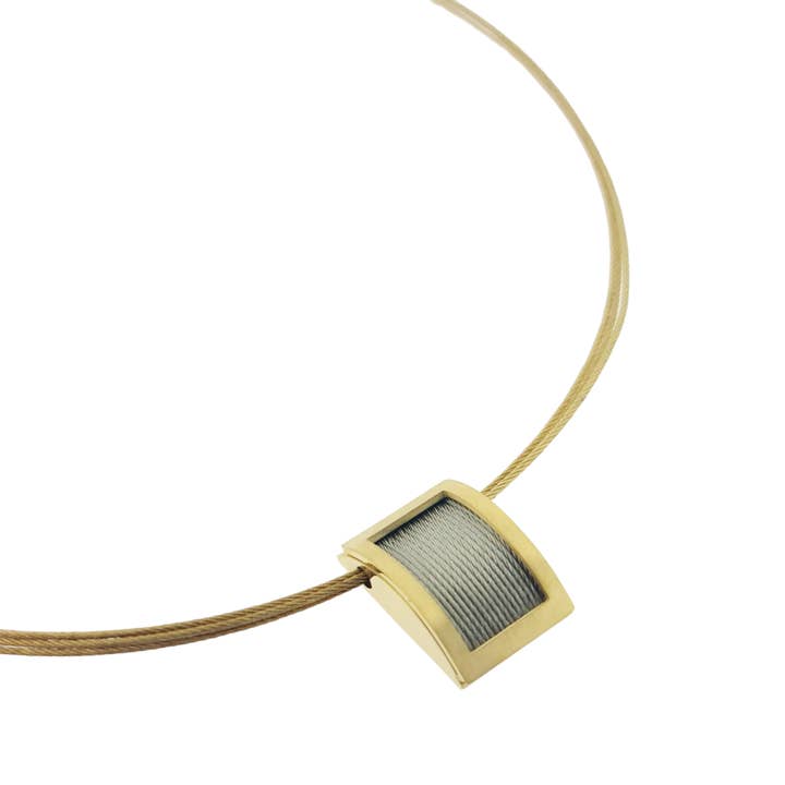 CIONDOLO IN ACCIAIO INOSSIDABILE H-138 RETTANGOLARE IN ORO RIGIDO per la vendita all'ingrosso da parte di Mayachi