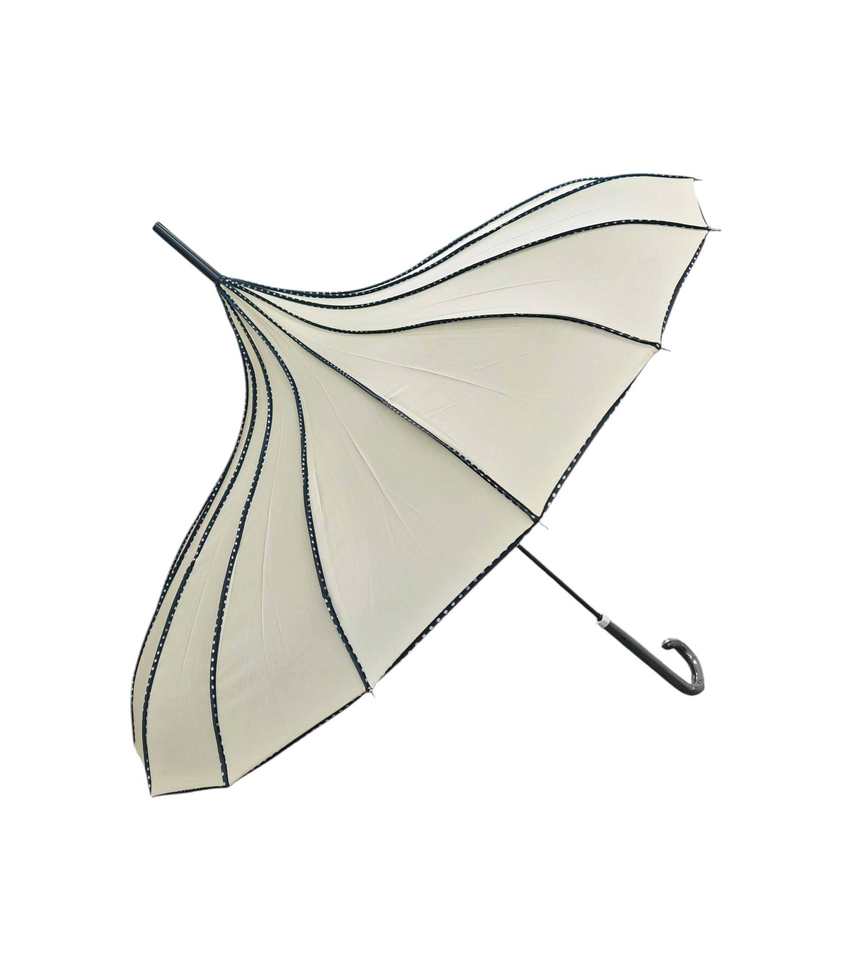 Superbia - Wholesale Umbrella - Women's - Pagoda Trims Long Stick Umbrella (For Sun & Rain)5