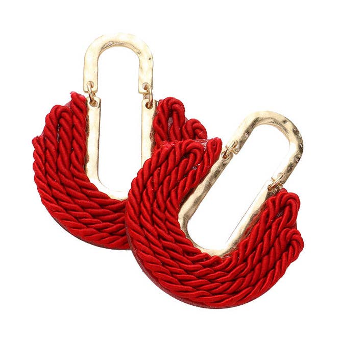 Rope Embellished Abstract Earrings for wholesale by Shopping2help