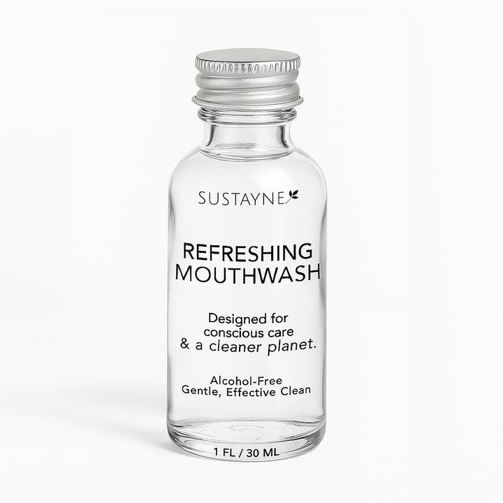30ml Alcohol Free Mouthwash in Glass Bottle for wholesale by Sustayne
